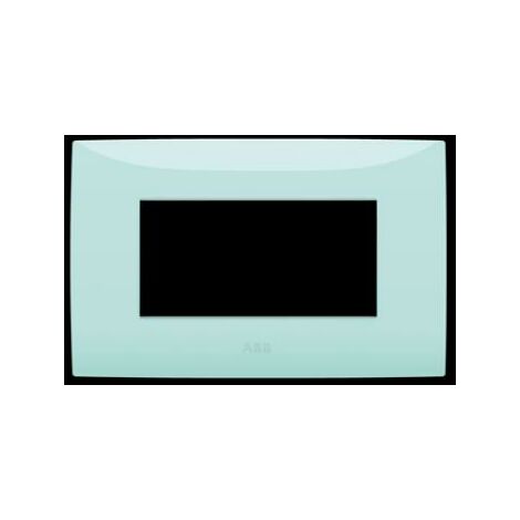 Placca 4 moduli verde pastello abb chiara 2csk0413ch