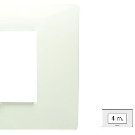 Placca 4 Posti Bianco Aspen Mix ( Master Cod. 21Mx104 )