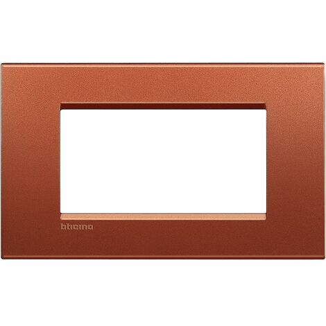 Placca 4 posti quadra brick LivingLight Bticino LNA4804RK