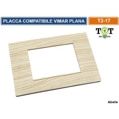 Placca 4 posti VIMAR Plana ABETE V6004-17 Compatibile