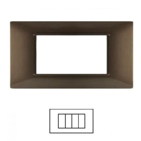 Placca 4 posti VIMAR Plana RAME V6004-14 Compatibile