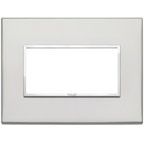 Placca 4M argento Vimar Eikon Evo 21654.07.01