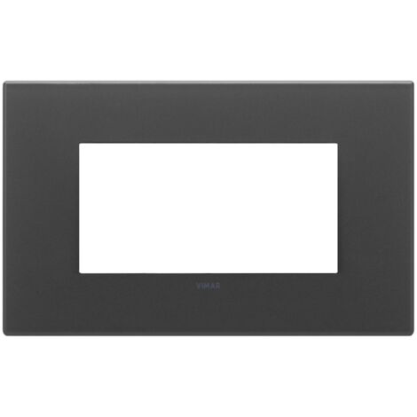 Placca 4M nero satinato Vimar 22654.73