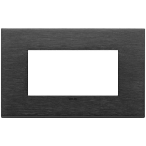 Placca 4M nero spazzolato Vimar  22654.13