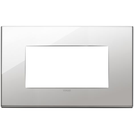Placca 4M nichel Vimar 22654.81