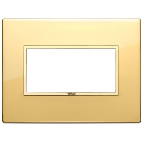 Placca 4M oro totale lucido Vimar Eikon Evo 21654.G09