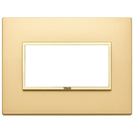 Placca 4M oro totale satinato Vimar Eikon Evo 21654.G10