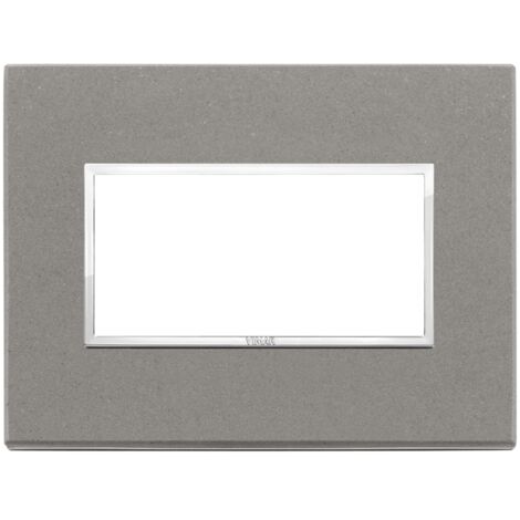 Placca 4M quarzite grigia Vimar Eikon Evo 21654.53
