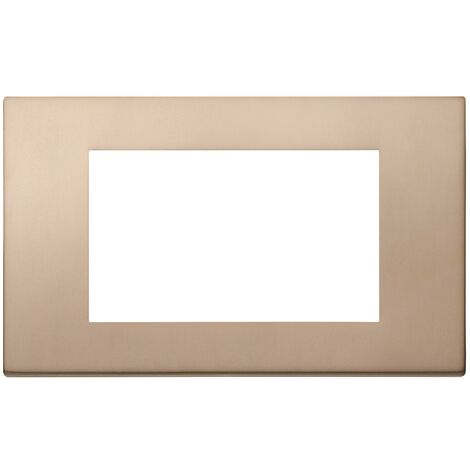 Placca 4m serie Linea Vimar 4 posti metallo bronzo 30654.71
