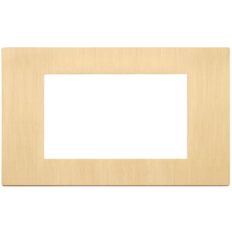 Placca 4m serie Linea Vimar 4 posti oro spazzolato 30654.70