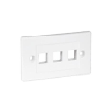 Placca 503 Bianca Per 3 Keystone Orizzontale 4NetPOWPL503W3O