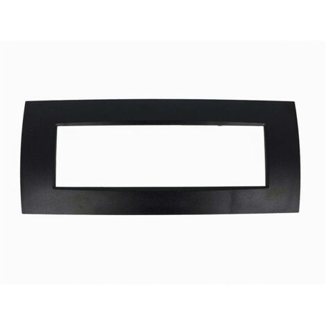 Placca 506 7M Posti Nero Lucido Slim compatibile Living Light Air SD46007-2