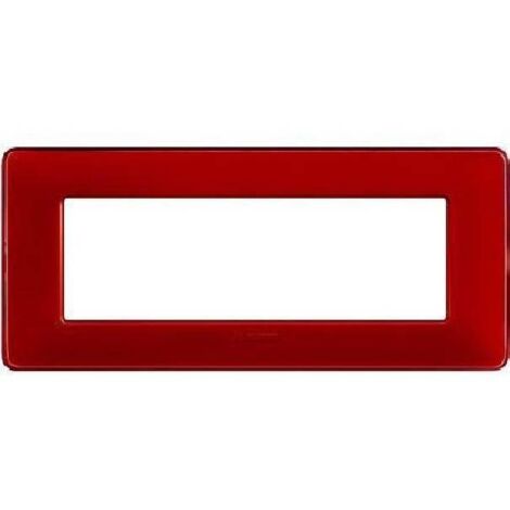 Placca 6 Moduli Matix, in Tecnopolimero, Corallo