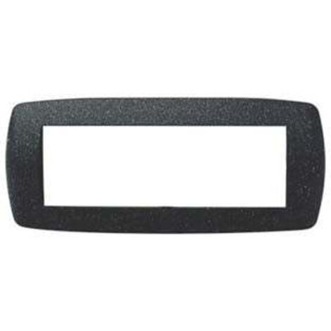 Placca 6 Posti "Millennium" Nera - 6 posti - mm.199x84h. (7846.T.N)