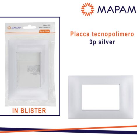 PLACCA 6003-09 3P SILVER/VMR-PLN IN BLISTER