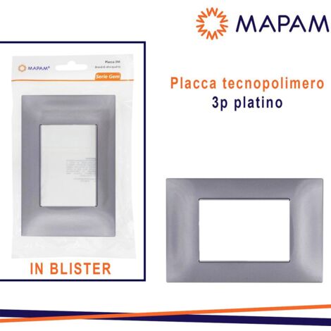 PLACCA 6003-20 3P PLATINO/VMR-PLN IN BLISTER