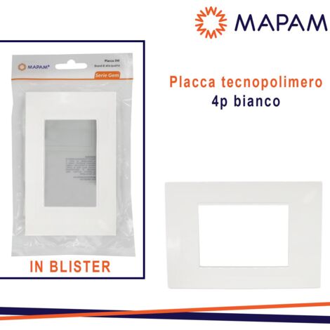 PLACCA 6004-01 4P BIANCO/VMR-PLN IN BLISTER