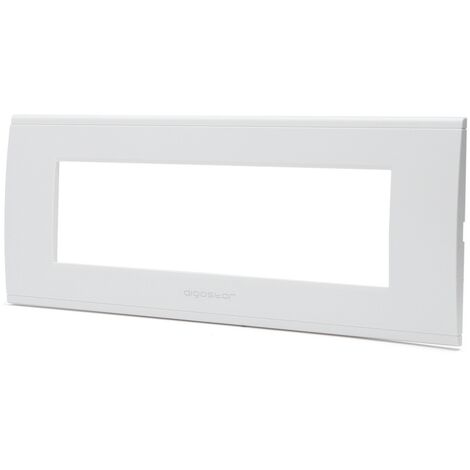 Placca 7 moduli 506 in plastica bianca compatibile BTicino Livinglight