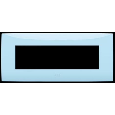 Placca 7 moduli azzurro pastello abb chiara 2csk0714ch