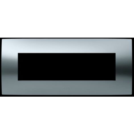 Placca 7 moduli cromo satinato abb chiara 2csk0716ch