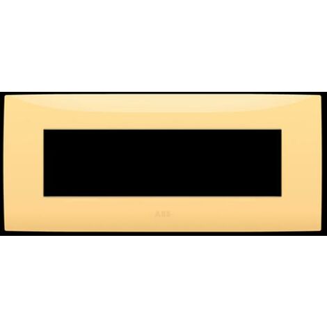 Placca 7 moduli giallo pastello abb chiara 2csk0711ch