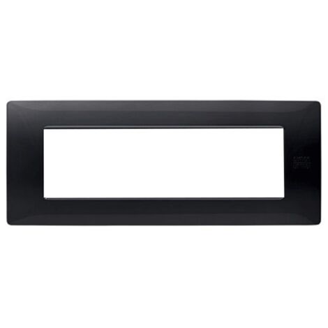 Placca 7 moduli in tecnopolimero Nero Simon Urmet Flexa 11807.NA