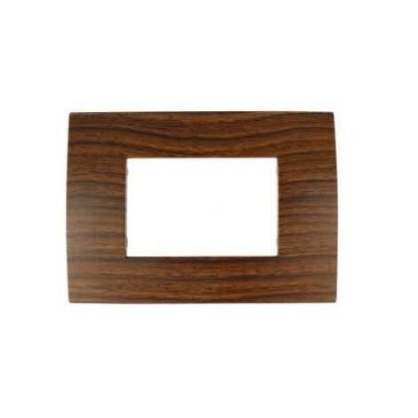 Placca 7 moduli legno scuro per Bticino Living air compatibile plastica