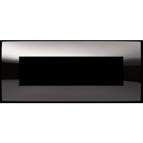 Placca 7 moduli metal black lucido abb chiara 2csk0717ch