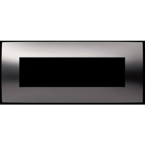 Placca 7 moduli metal black satinato abb chiara 2csk0718ch