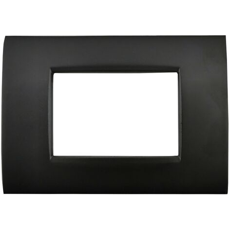 Placca 7 moduli nera per Bticino Living air compatibile tipo lnc4807ar