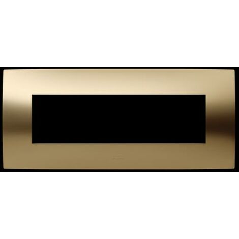 Placca 7 moduli oro satinato abb chiara 2csk0754ch