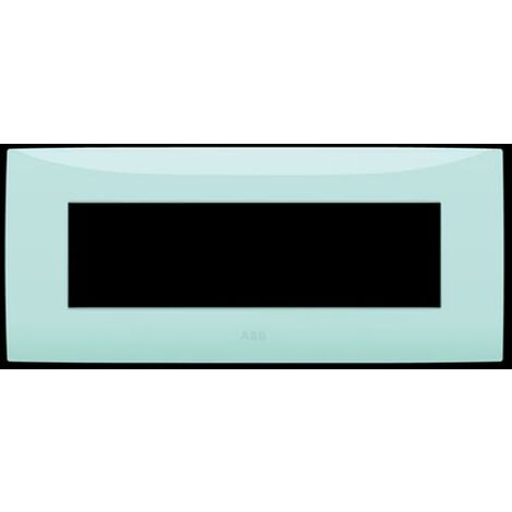 Placca 7 moduli verde pastello abb chiara 2csk0713ch