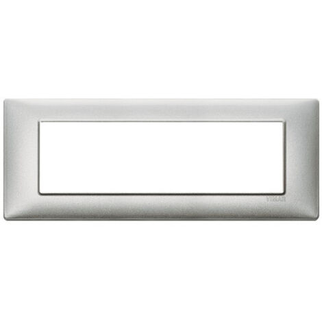 Placca 7M argento metallizzato Vimar Plana 14657.71