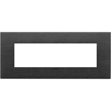 Placca 7M nero spazzolato Vimar  22657.13