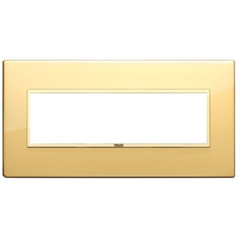 Placca 7M oro totale lucido Vimar Eikon Evo 21657.G09