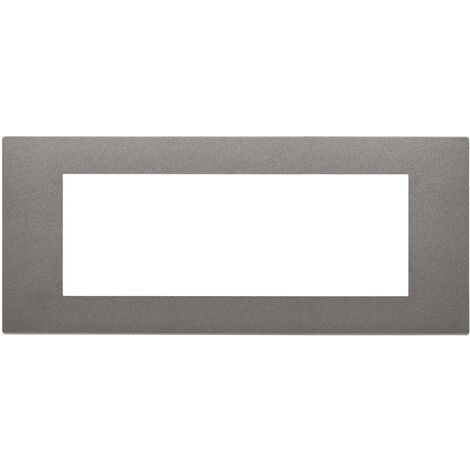 Placca 7m serie Linea Vimar 7 posti metal 30657.22