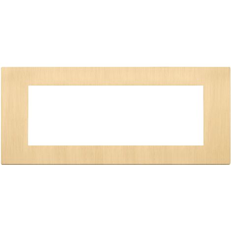 Placca 7m serie Linea Vimar 7 posti oro spazzolato 30657.70