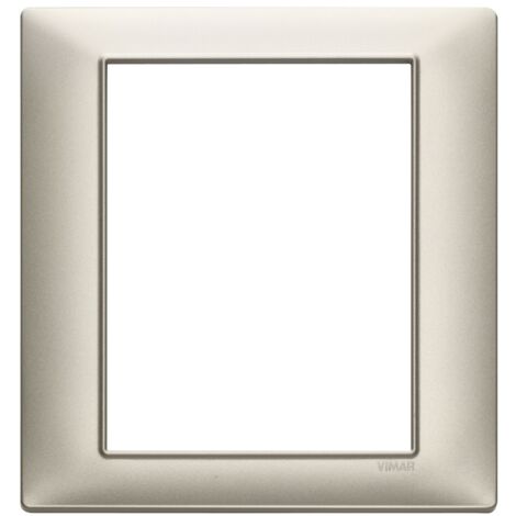 Placca 8 moduli (4+4) tecnopolimero, nichel opaco Vimar Plana 14668.21