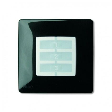 Placca a Parete Quadrata Nero Confezione 10pz NICE OPLA WSB