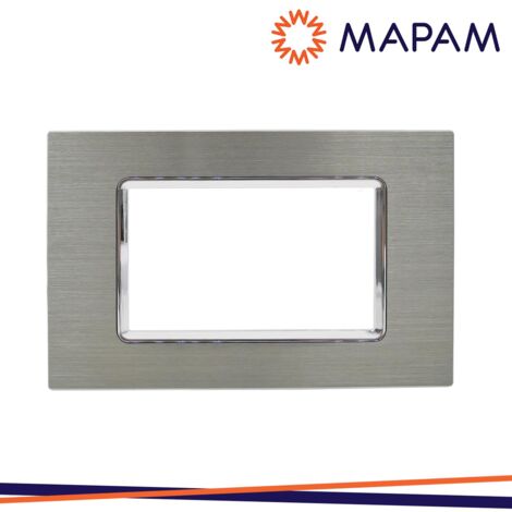PLACCA ALLUMINIO M6004LL-4 GEM 4P PLATINO