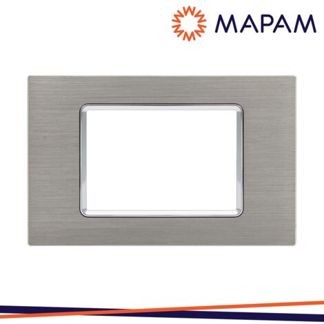 PLACCA ALLUMINIO T1 8003LL-4 3P PLATINO