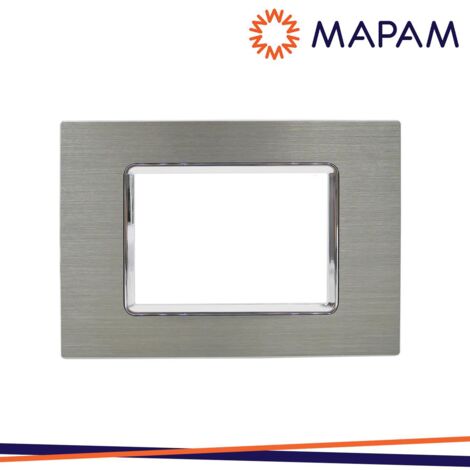 PLACCA ALLUMINIO T3-JOY M5003LL-4 3P PLATINO