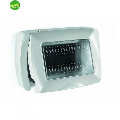 Placca autoportante 503 Elettrocanali my life ip55 grigia