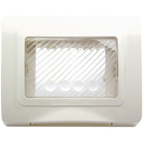 Placca Autoportante Ave sistema 44 IP55 3 Moduli Bianco 44SP03B