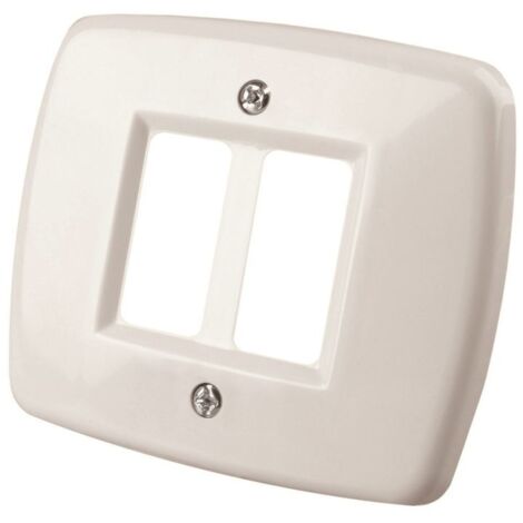 PLACCA AUTOPORTANTE IN TECNOPOLIMERO A 2 FORI ,  PER SCATOLE TONDE Ø 60MM,  IMQ,
