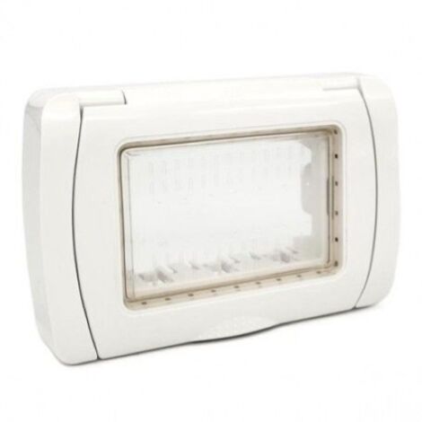 Placca Autoportante Ip55 4 Mod. Easy Bianca ( ELETTROCANALI cod. ECSE605004B )