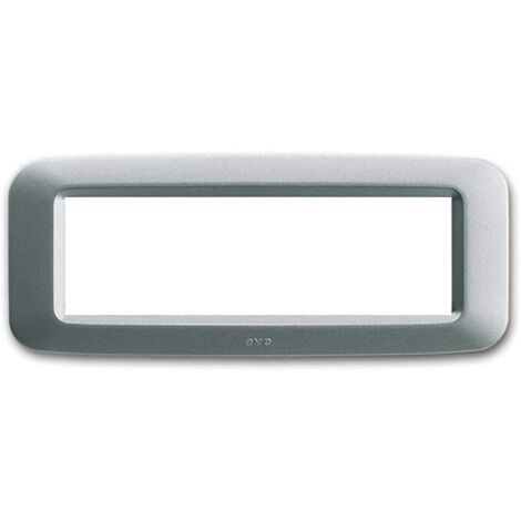 Placca  Ave Argento Opaco 6 Moduli Yes 45 Tecnop. 6 Mod. ( AVE cod. 45PY06AO )
