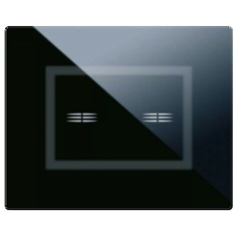 Placca Ave Touch in vetro 3 moduli Per 2 comandi a scomparsa colore Nero finitura lucida 44PVTC02NAL