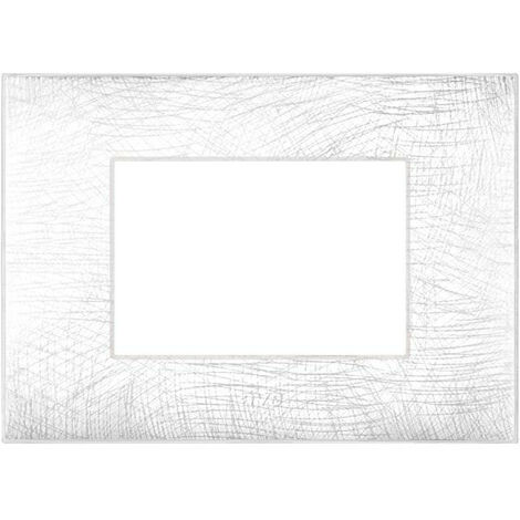 Placca Ave YOUNG44 colore bianca 3D 3 posti 44PJ03B/3D