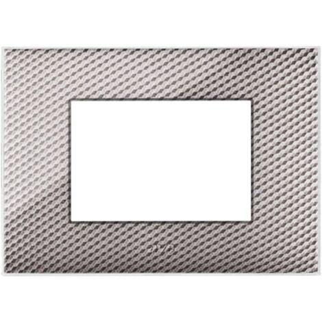 Placca Ave YOUNG44 colore carbon chiaro 4 posti 3D 44PJ04CBC/3D
